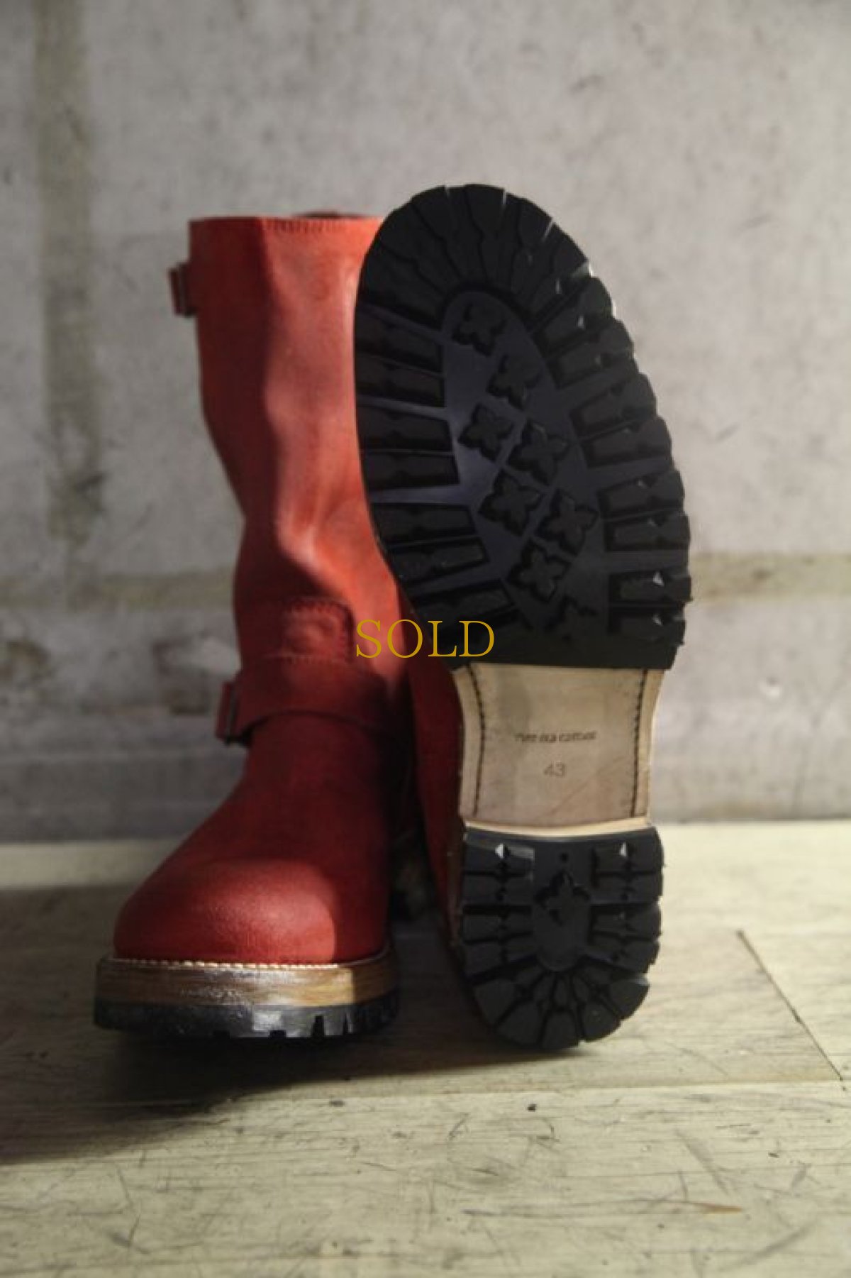 画像3: Thee OLD CIRCUS '' Old Number '' / CB-413 / RADIO / スモーキーレザー#1100ソール エンジニアブーツ (3)