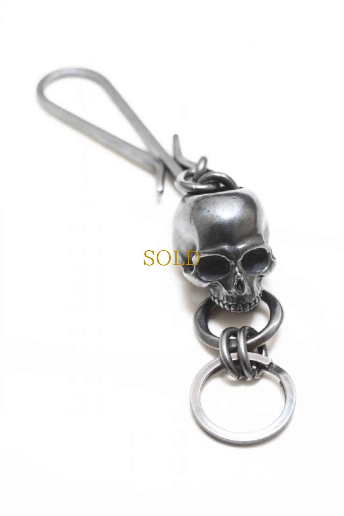 画像1: Thee OLD CIRCUS '' Old Number '' / 713 / BLACK FLOWER / Big Skull Key Holder (1)