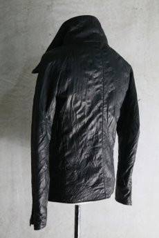 画像3: incarnation / インカネーション /  11327-4440 CARF LEATHER HIGH NECK BIAS ZIP DOWN BLOUSON (3)