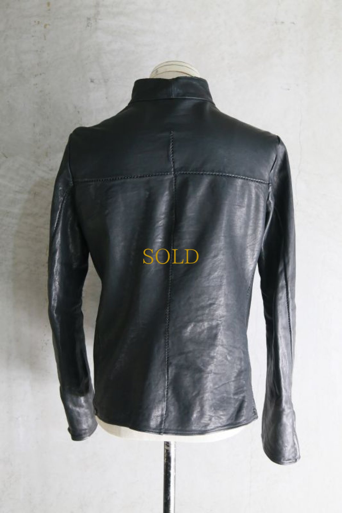画像2: incarnation / インカネーション /  11410-4871 CARF LEATHER CARVED ZIP BLOUSON 1/4 LINED (2)