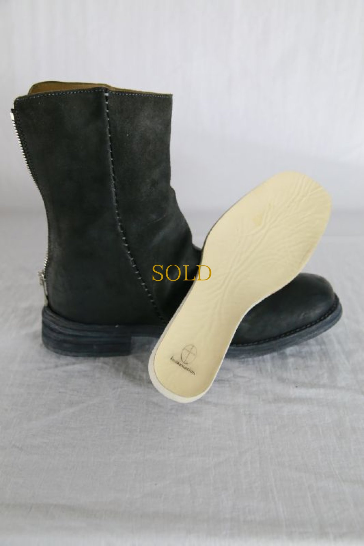 画像12: incarnation / インカネーション /  31613V-7355 HORSE BUTT BACK ZIP HAND STICH LINED LEATHER SOLES (12)