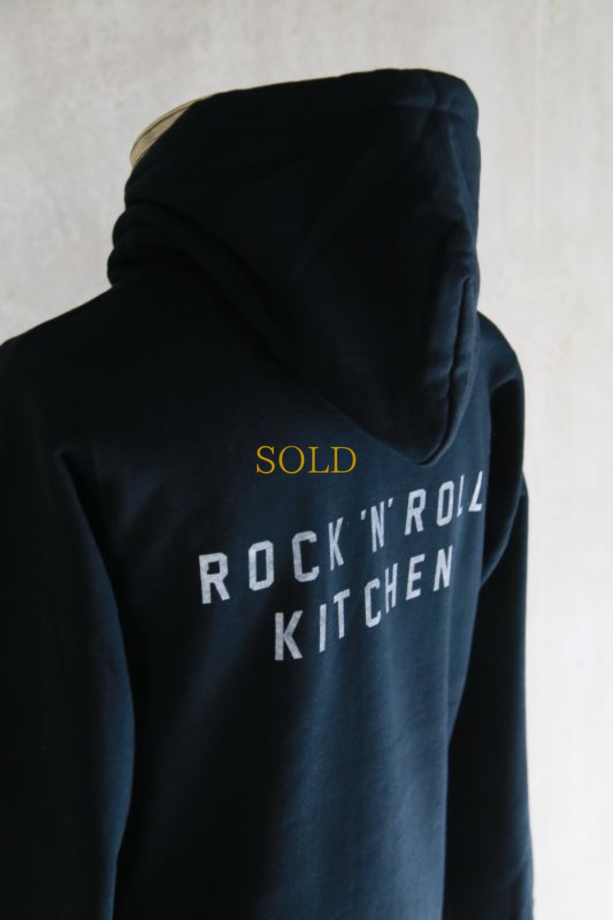 画像4: OLD GT / WR-7403 / BLACK RICE / ''RRK'' PRINT WHITE LINE SWEAT HOODIE (4)