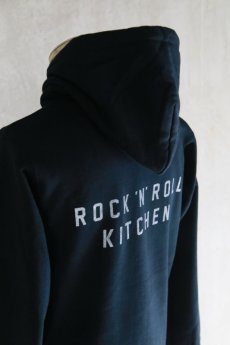 画像4: OLD GT / WR-7403 / BLACK RICE / ''RRK'' PRINT WHITE LINE SWEAT HOODIE (4)