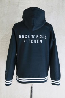 画像3: OLD GT / WR-7403 / BLACK RICE / ''RRK'' PRINT WHITE LINE SWEAT HOODIE (3)