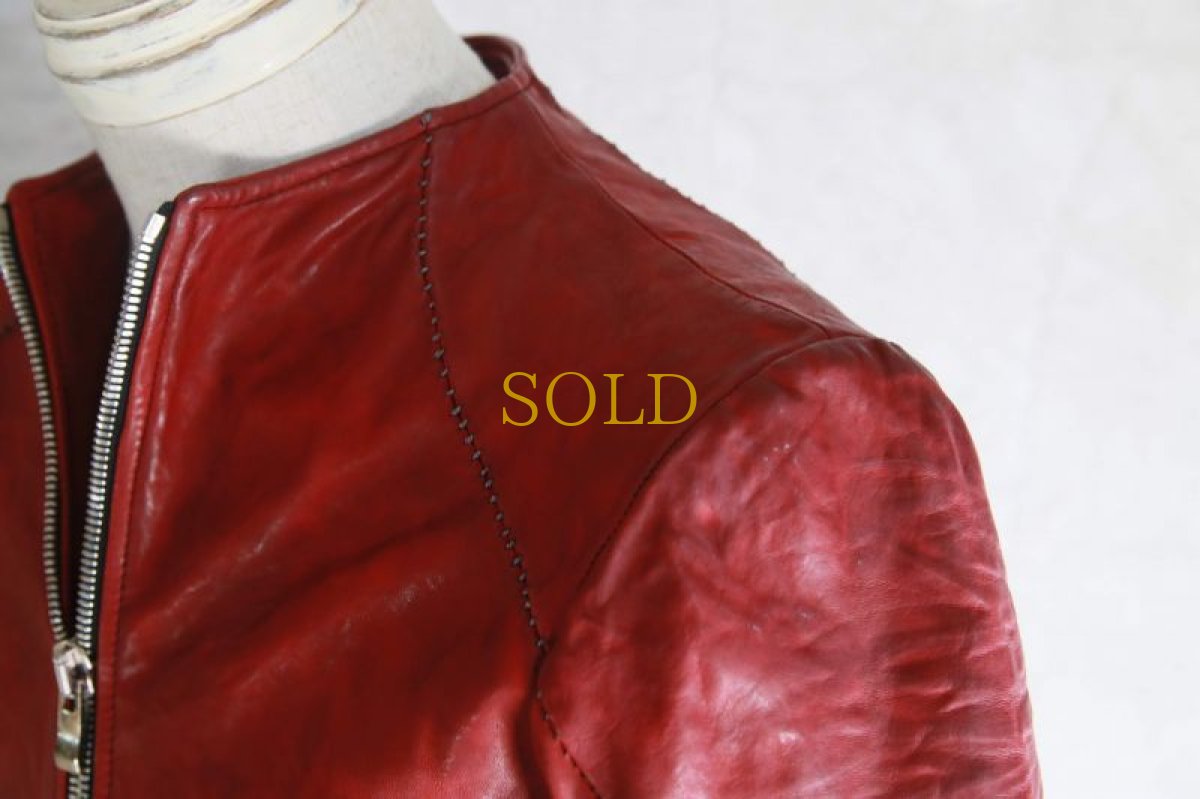 画像5: incarnation / インカネーション /  11711-41157 HORSE LEATHER NO COLLAR ZIP/F MOTO SPIRAL ARM LINED  (5)