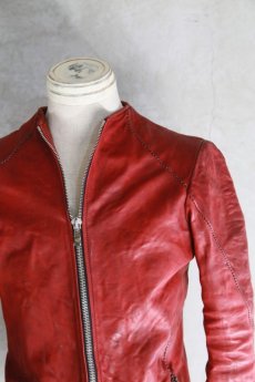 画像3: incarnation / インカネーション /  11711-41157 HORSE LEATHER NO COLLAR ZIP/F MOTO SPIRAL ARM LINED  (3)