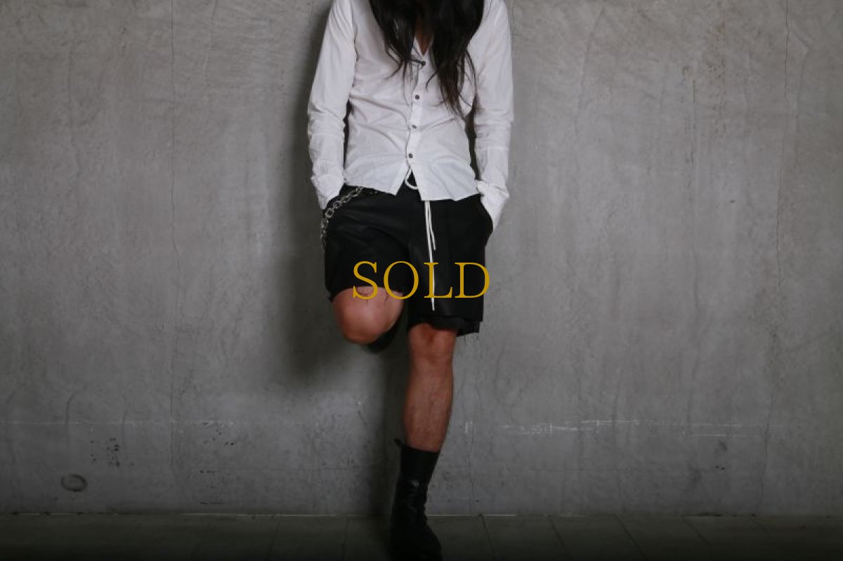 画像9: JUVENILE HALL ROLLCALL / ジュヴェナイルホールロールコール / 1222 / LAYERD LEATHER SHORT PANTS (9)