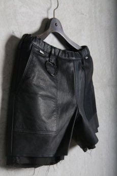 画像3: JUVENILE HALL ROLLCALL / ジュヴェナイルホールロールコール / 1222 / LAYERD LEATHER SHORT PANTS (3)