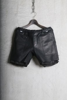 画像1: JUVENILE HALL ROLLCALL / ジュヴェナイルホールロールコール / 1222 / LAYERD LEATHER SHORT PANTS (1)