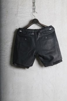 画像2: JUVENILE HALL ROLLCALL / ジュヴェナイルホールロールコール / 1222 / LAYERD LEATHER SHORT PANTS (2)