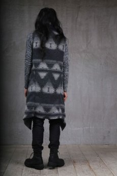 画像11: incarnation / インカネーション / 31772-2200 WOOL 90% PA 10% WIDE NECK LONG VEST LINED (11)