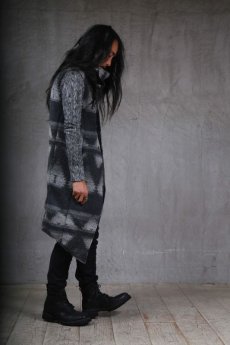 画像10: incarnation / インカネーション / 31772-2200 WOOL 90% PA 10% WIDE NECK LONG VEST LINED (10)