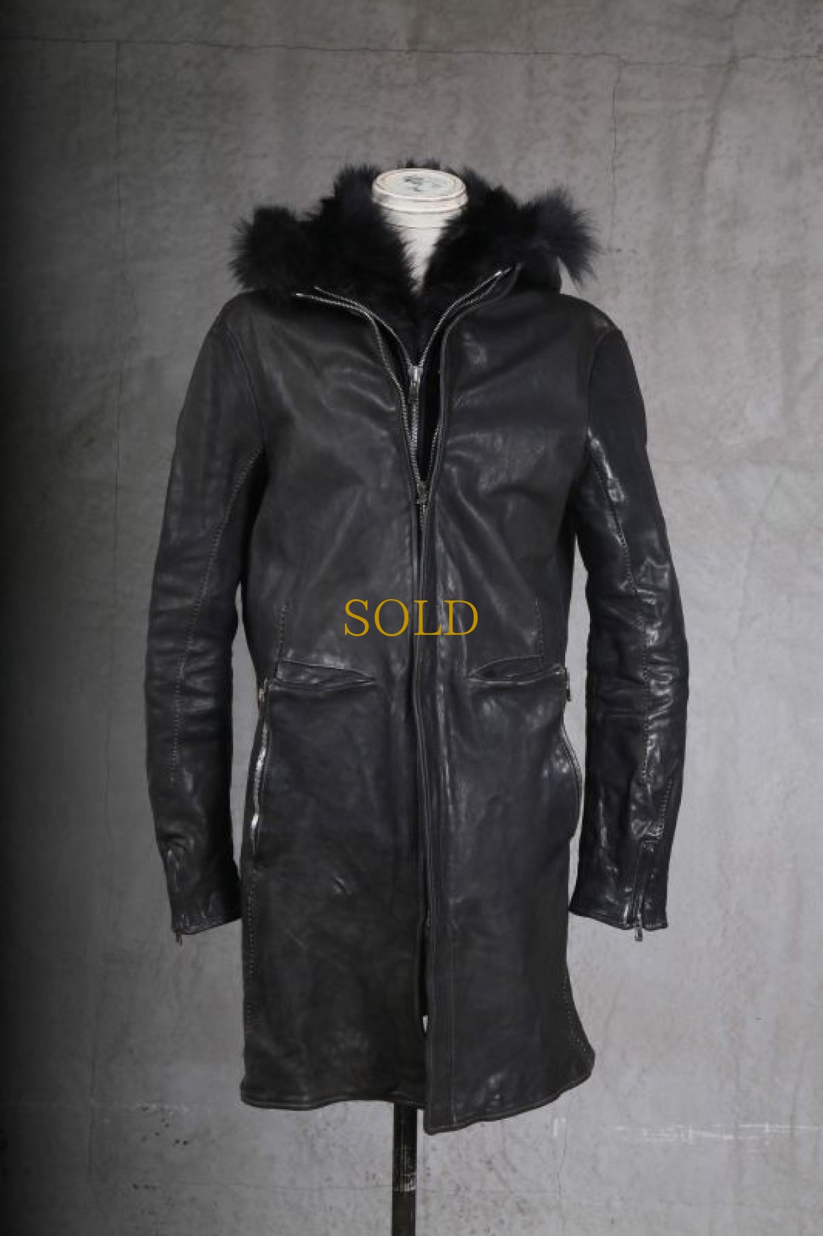 画像1: incarnation / インカネーション /  11711- 5297CC HORSE LEATHER MOUNTAIN PARKA LONG W/POCKET LINED (1)