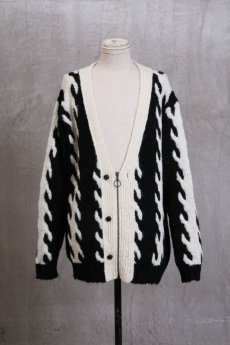 画像1: JUVENILE HALL ROLLCALL / ジュヴェナイルホールロールコール / 1242 BONE PATTERN CARDIGAN (1)