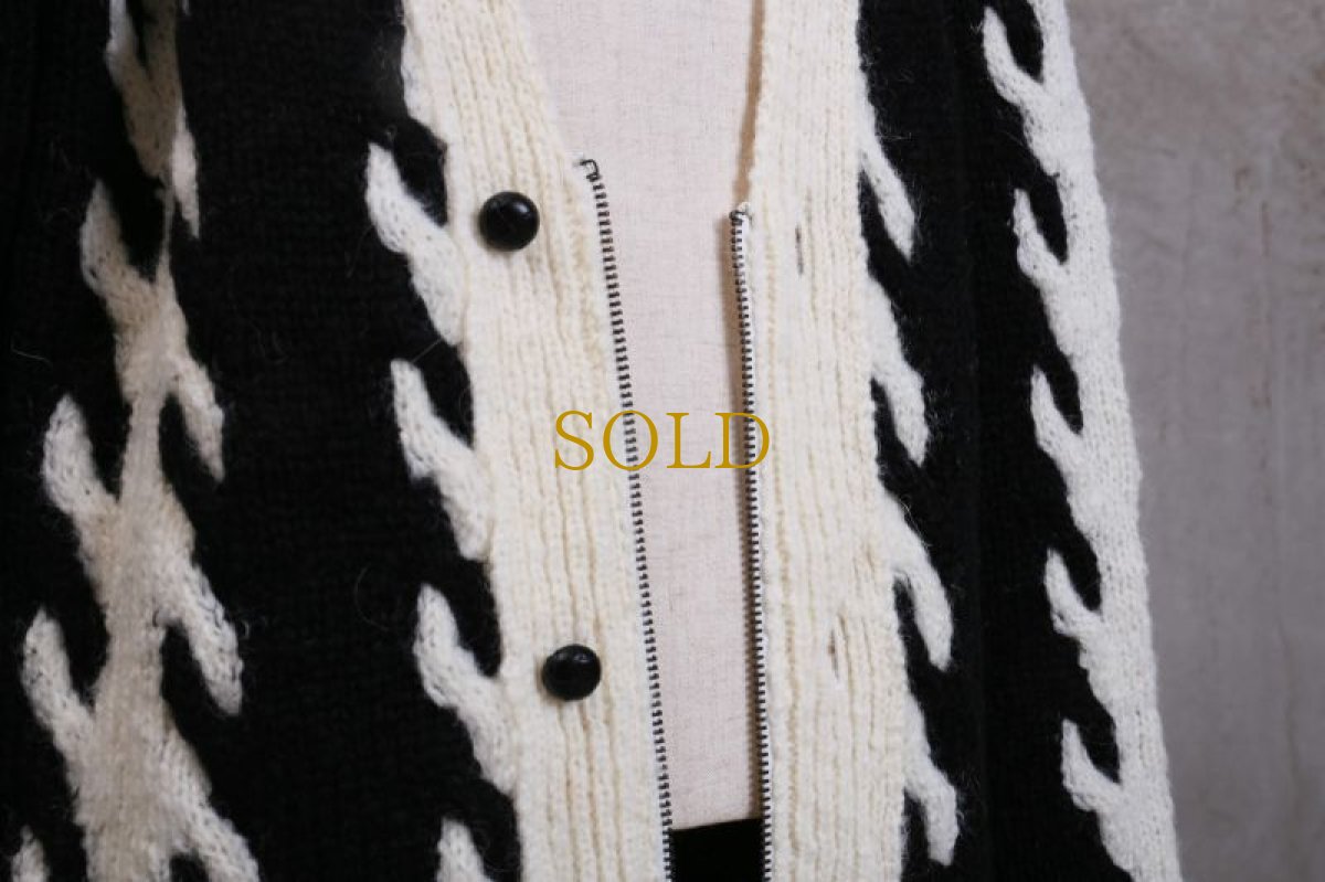 画像6: JUVENILE HALL ROLLCALL / ジュヴェナイルホールロールコール / 1242 BONE PATTERN CARDIGAN (6)