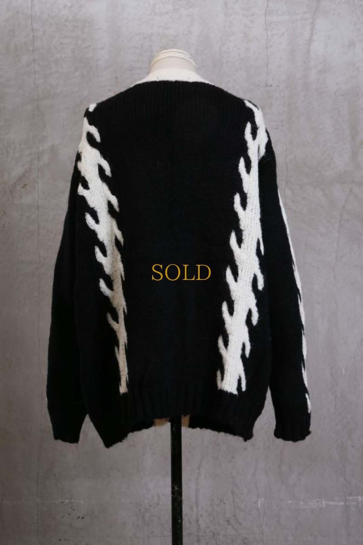 画像2: JUVENILE HALL ROLLCALL / ジュヴェナイルホールロールコール / 1242 BONE PATTERN CARDIGAN (2)