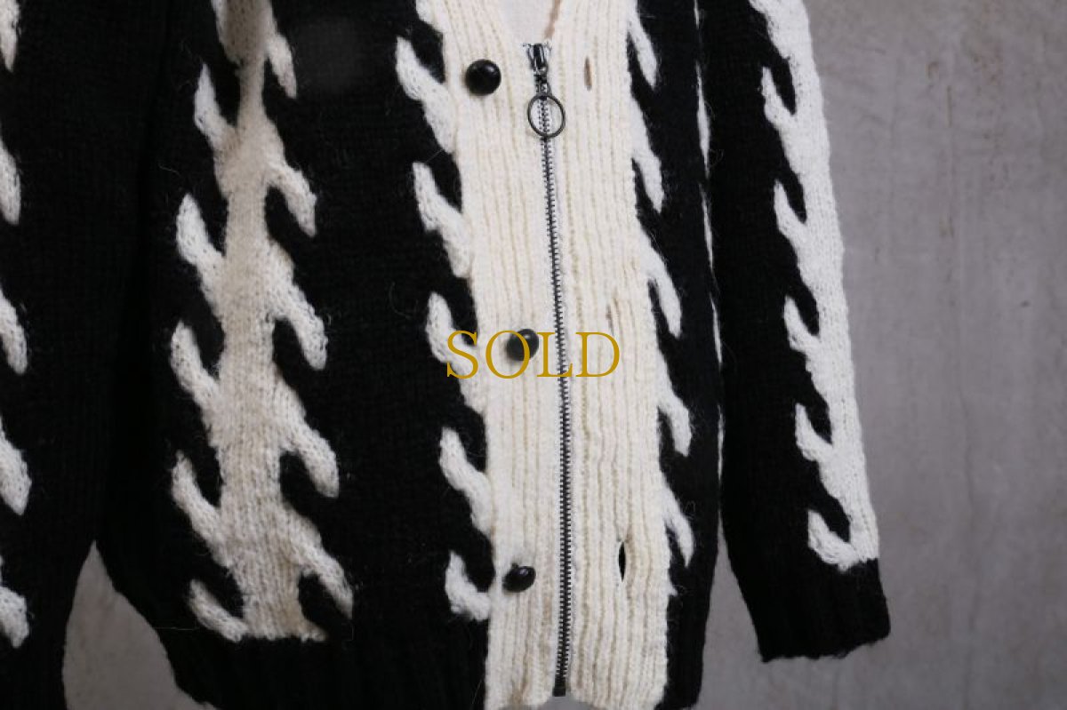 画像5: JUVENILE HALL ROLLCALL / ジュヴェナイルホールロールコール / 1242 BONE PATTERN CARDIGAN (5)