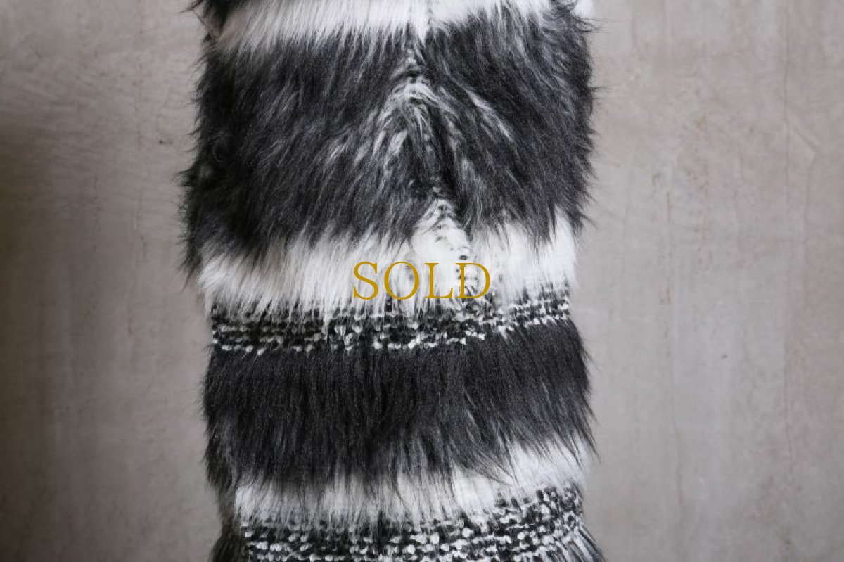 画像9: incarnation / インカネーション / 31775-2200 WOOL 4% PL 25%  PC 25% WIDE NECK LONG VEST LINED  (9)