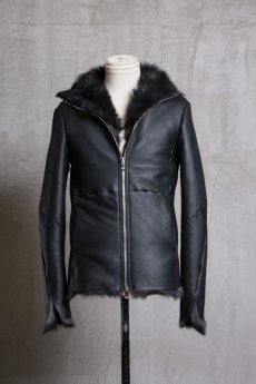 画像2: incarnation / インカネーション /  31791-4690 SHEEP SHEARLING HIGH NECK ZIP BLOUSON SPIRAL ARM (2)