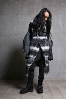 画像18: incarnation / インカネーション / 31775-2200 WOOL 4% PL 25%  PC 25% WIDE NECK LONG VEST LINED  (18)