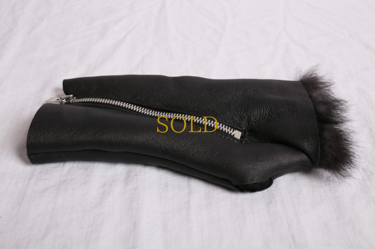 画像2: incarnation / インカネーション /  31791-8660 SHEEP SHEARLING GLOVE SPIRAL ZIP #2 (2)