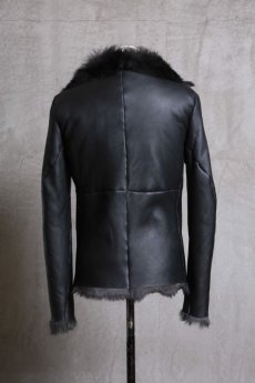 画像3: incarnation / インカネーション /  31791-4690 SHEEP SHEARLING HIGH NECK ZIP BLOUSON SPIRAL ARM (3)