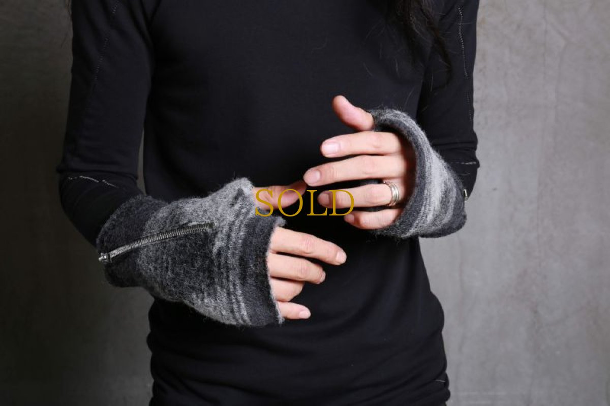 画像4: incarnation / インカネーション /  31772-8660 WOOL 100% GLOVE SPIRAL ZIP #2  (4)