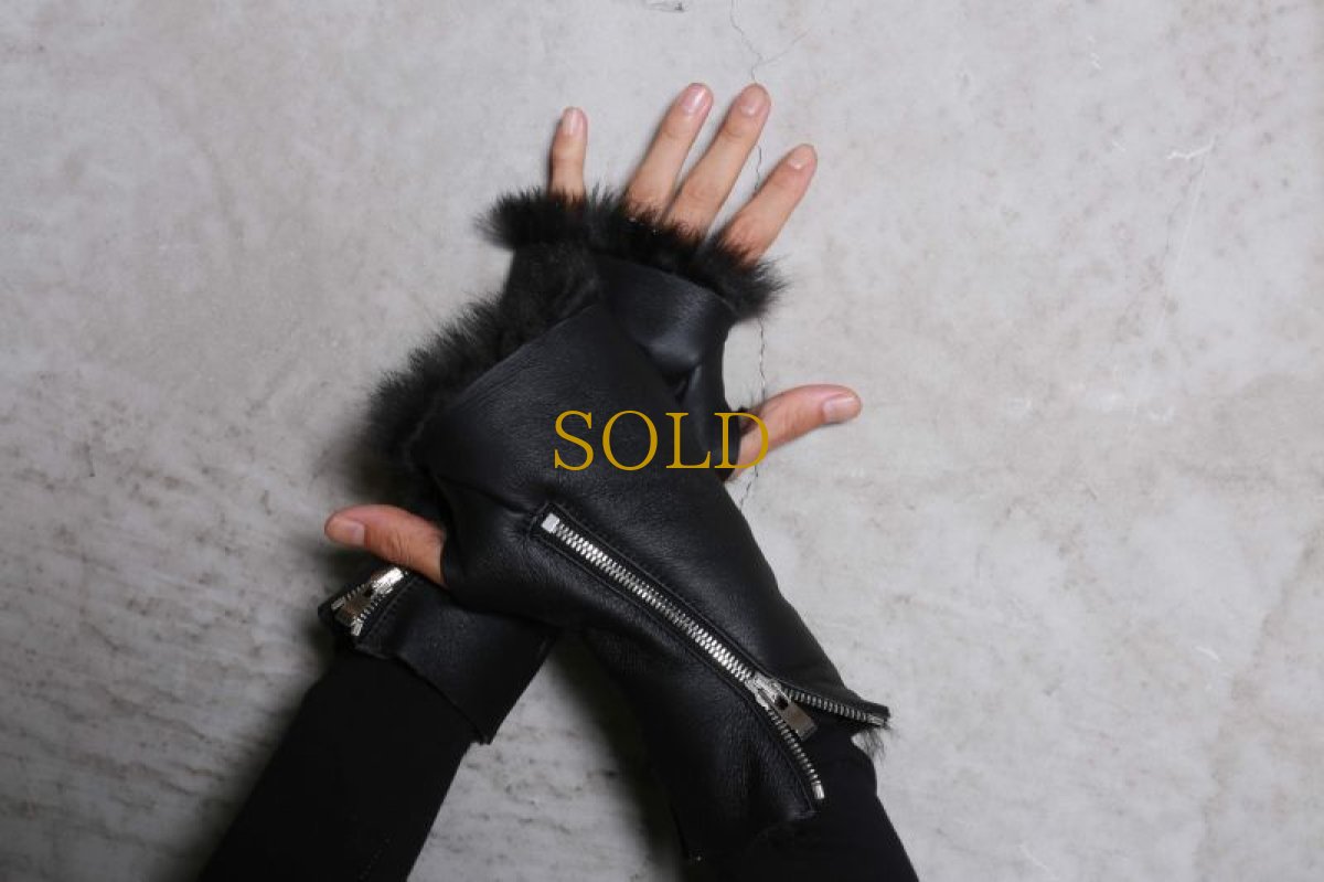 画像9: incarnation / インカネーション /  31791-8660 SHEEP SHEARLING GLOVE SPIRAL ZIP #2 (9)