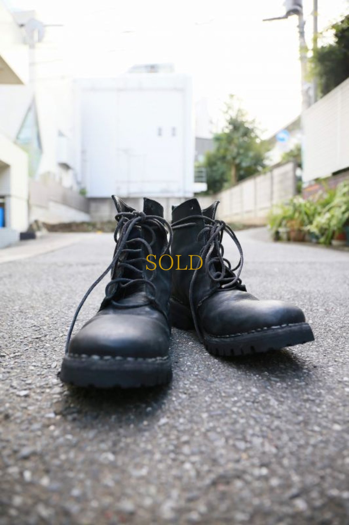 画像1: incarnation / インカネーション /  31710IN-7331-VB CALF LEATHER 6HOLES ANCLE LINED GOOD YEAR VIBRAM SOLES (1)