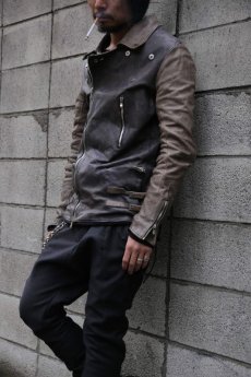 画像3: incarnation / インカネーション /  11811V-41077 HORSE LEATHER W/BREAST MOTO O/P ARMW/POCKET LINED (3)