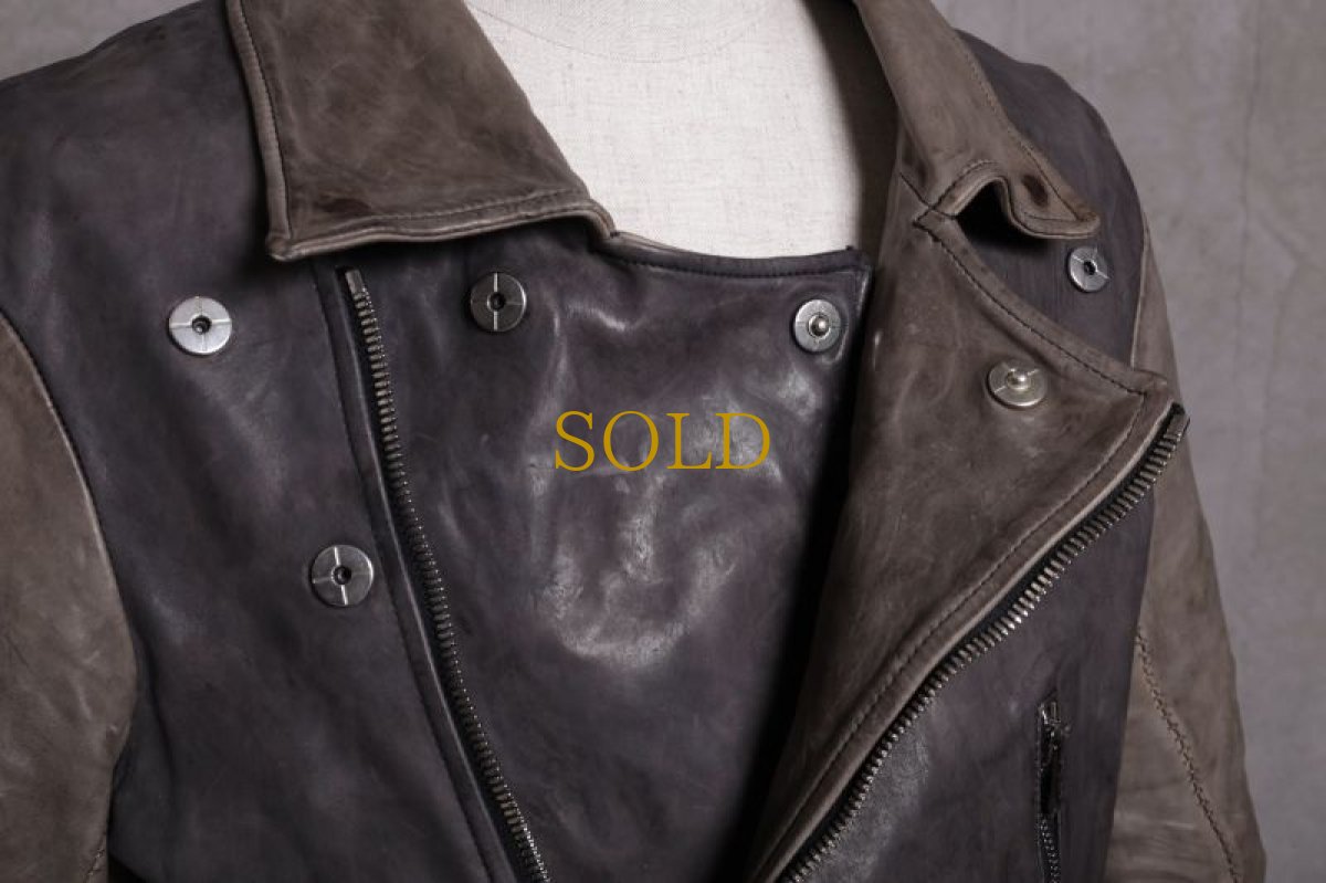 画像11: incarnation / インカネーション /  11811V-41077 HORSE LEATHER W/BREAST MOTO O/P ARMW/POCKET LINED (11)