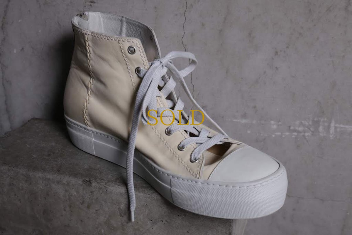 画像2: incarnation / インカネーション /  31810B-7585-WZ CALF LEATHER HI CUT SNEAKER LINED - Garage EDEN Exclusive -  (2)