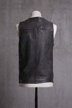 画像2: incarnation / インカネーション / 11810IN-2217 CALF LEATHER VEST 4B LINED - Garage EDEN Exclusive -  (2)