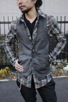 画像14: incarnation / インカネーション / 11810IN-2217 CALF LEATHER VEST 4B LINED - Garage EDEN Exclusive -  (14)