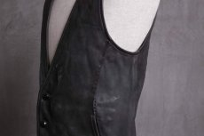 画像11: incarnation / インカネーション / 11810IN-2217 CALF LEATHER VEST 4B LINED - Garage EDEN Exclusive -  (11)