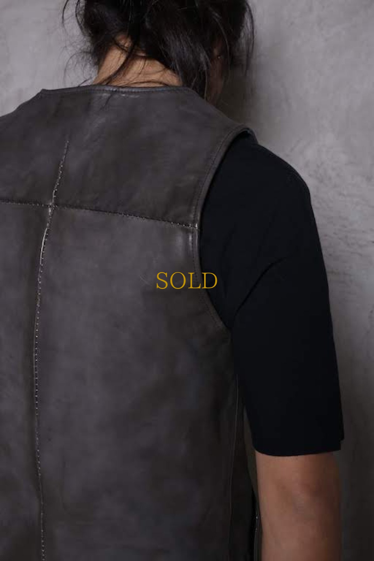 画像10: incarnation / インカネーション / 11810IN-2217 CALF LEATHER VEST 4B LINED - Garage EDEN Exclusive -  (10)