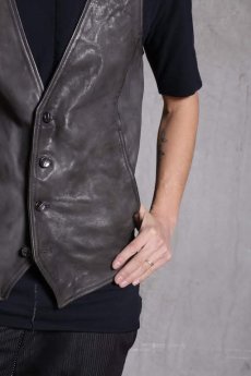 画像7: incarnation / インカネーション / 11810IN-2217 CALF LEATHER VEST 4B LINED - Garage EDEN Exclusive -  (7)