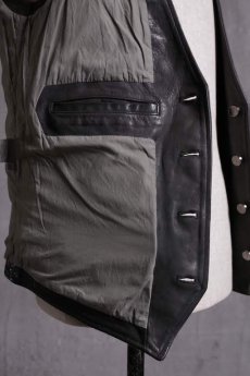 画像13: incarnation / インカネーション / 11810IN-2217 CALF LEATHER VEST 4B LINED - Garage EDEN Exclusive -  (13)