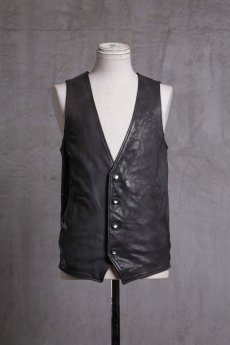 画像1: incarnation / インカネーション / 11810IN-2217 CALF LEATHER VEST 4B LINED - Garage EDEN Exclusive -  (1)