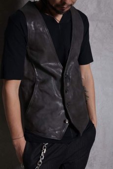 画像8: incarnation / インカネーション / 11810IN-2217 CALF LEATHER VEST 4B LINED - Garage EDEN Exclusive -  (8)