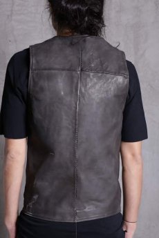 画像4: incarnation / インカネーション / 11810IN-2217 CALF LEATHER VEST 4B LINED - Garage EDEN Exclusive -  (4)