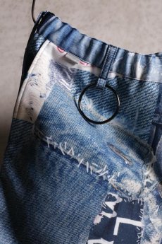 画像7: JUVENILE HALL ROLLCALL / ジュヴェナイルホールロールコール / 1265 / CUSTOMISED DENIM PRINT SHORT PANTS (7)