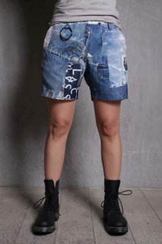 画像3: JUVENILE HALL ROLLCALL / ジュヴェナイルホールロールコール / 1265 / CUSTOMISED DENIM PRINT SHORT PANTS (3)