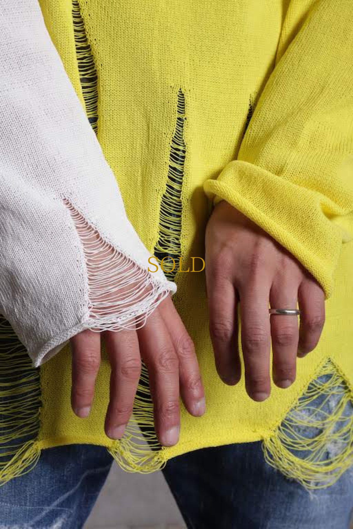 画像8: JUVENILE HALL ROLLCALL / ジュヴェナイルホールロールコール / 1290 / TWO TONE COLOR CRASH KNIT  (8)