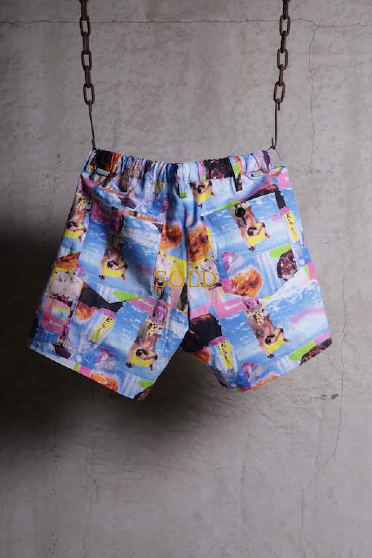 画像1: JUVENILE HALL ROLLCALL / ジュヴェナイルホールロールコール / 1266 / DISTOPIA PRINT SHORT PANTS (1)