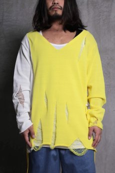 画像3: JUVENILE HALL ROLLCALL / ジュヴェナイルホールロールコール / 1290 / TWO TONE COLOR CRASH KNIT  (3)