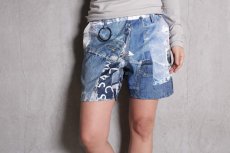 画像13: JUVENILE HALL ROLLCALL / ジュヴェナイルホールロールコール / 1265 / CUSTOMISED DENIM PRINT SHORT PANTS (13)