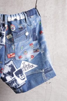 画像6: JUVENILE HALL ROLLCALL / ジュヴェナイルホールロールコール / 1265 / CUSTOMISED DENIM PRINT SHORT PANTS (6)