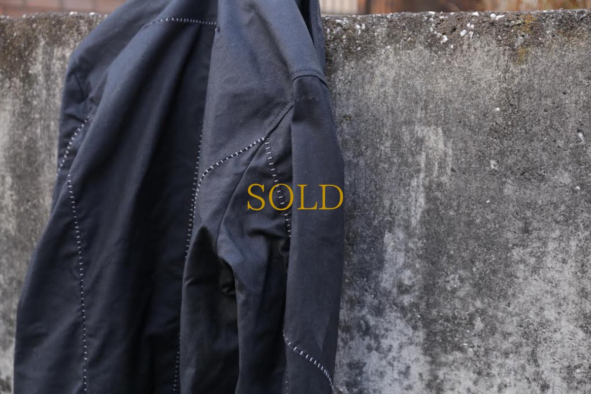 画像9: Thee OLD CIRCUS '' 1973 '' / 9121 / " Gray Bone " / 12oz サージストレッチ スタンドフォールカラー裏なしコート (9)