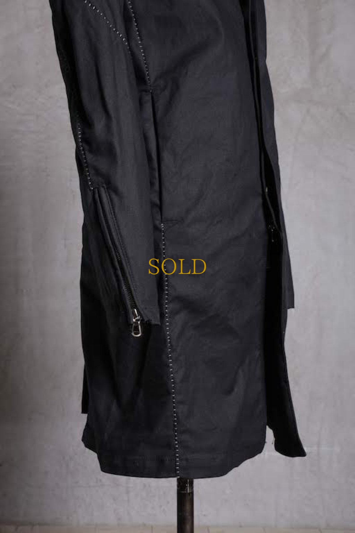 画像7: Thee OLD CIRCUS '' 1973 '' / 9121 / " Gray Bone " / 12oz サージストレッチ スタンドフォールカラー裏なしコート (7)